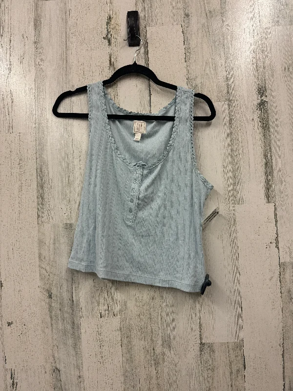 women's tops for beach outingsBlue Top Sleeveless Gap, Size L