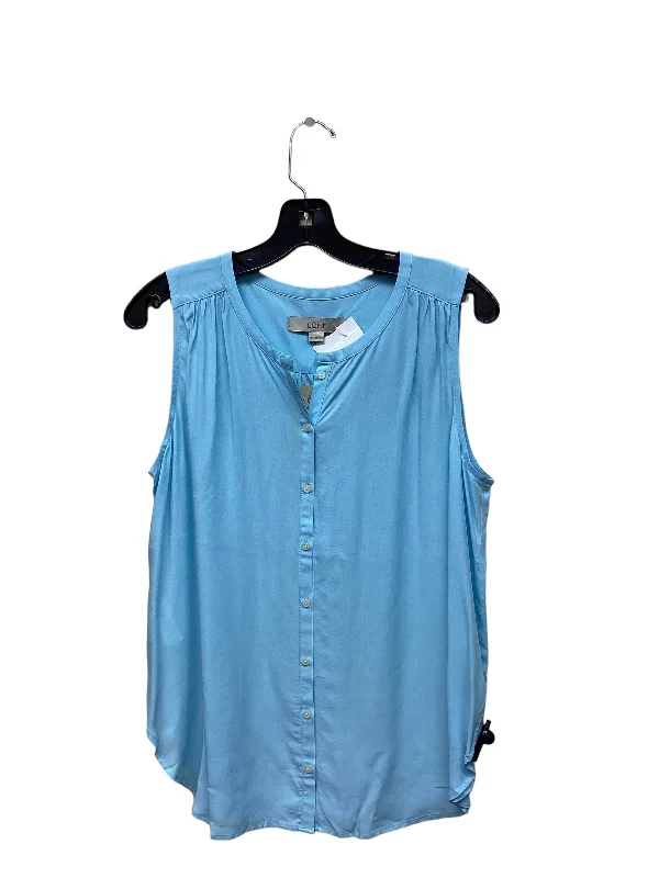 women's tops for those who love to shop for unique findsBlue Top Sleeveless Loft, Size M