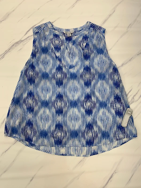 women's tops for those who love to dress up their casual looks with stylish topsBlue Top Sleeveless Tommy Bahama, Size Xl