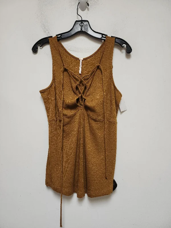 women's tops for those who want to stay updated with the latest fashion trendsBrown Top Sleeveless Free People, Size L