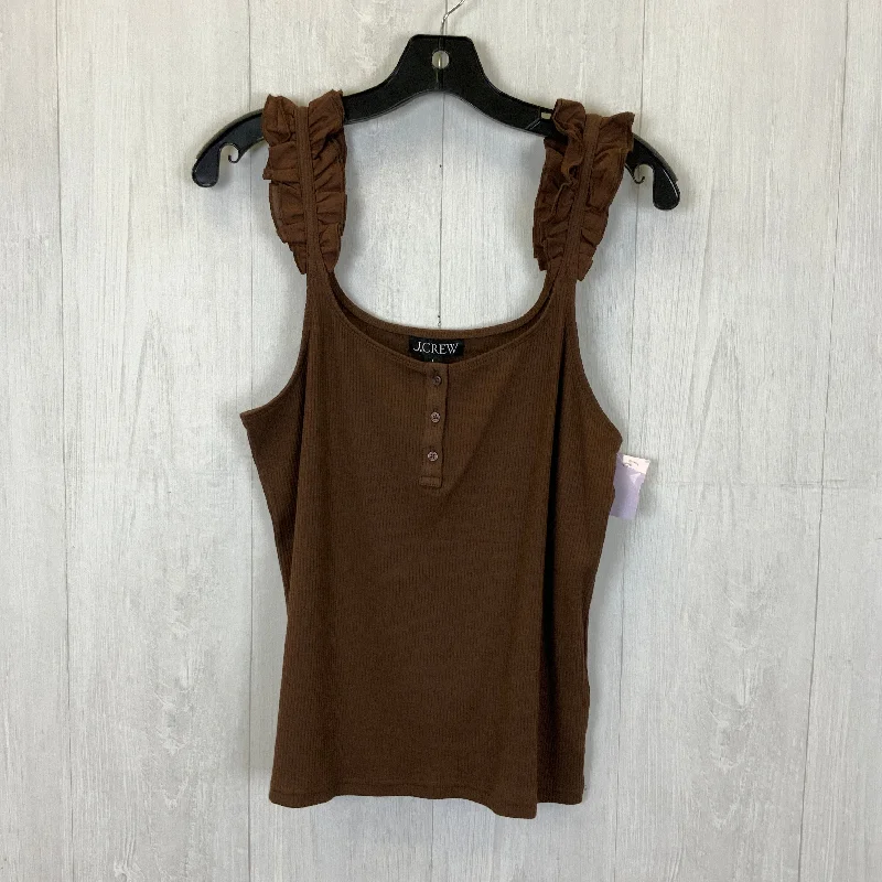 women's tops for those who want to make a fashion statementBrown Top Sleeveless J. Crew, Size L