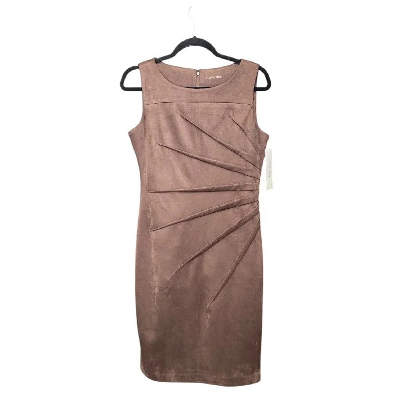 women's lace-up dressesDress Casual Short By Calvin Klein In Brown, Size: 8