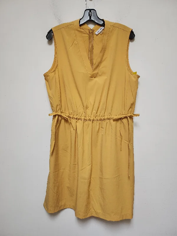 women's sustainable dressesDress Casual Short By Calvin Klein In Yellow, Size: Xl