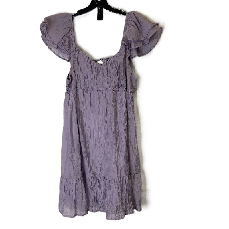 women's curve-hugging dressesDress Casual Short By Rewind In Purple, Size: Xxl