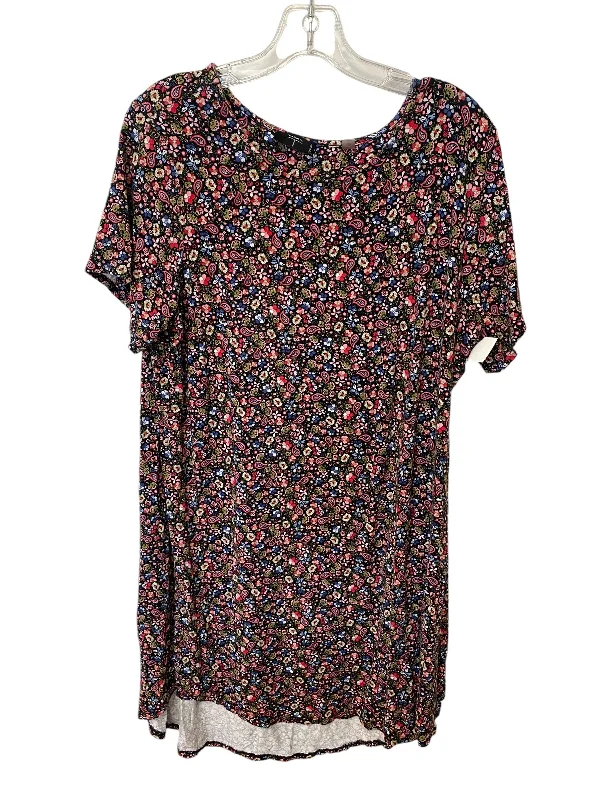 women's short-sleeved dressesDress Casual Short By Tahari By Arthur Levine In Floral Print, Size: 1x