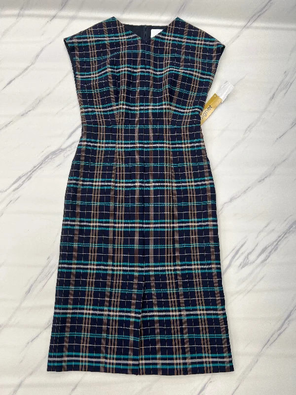 women's midi dressesDress Designer By Hugo Boss In Plaid Pattern, Size: 6