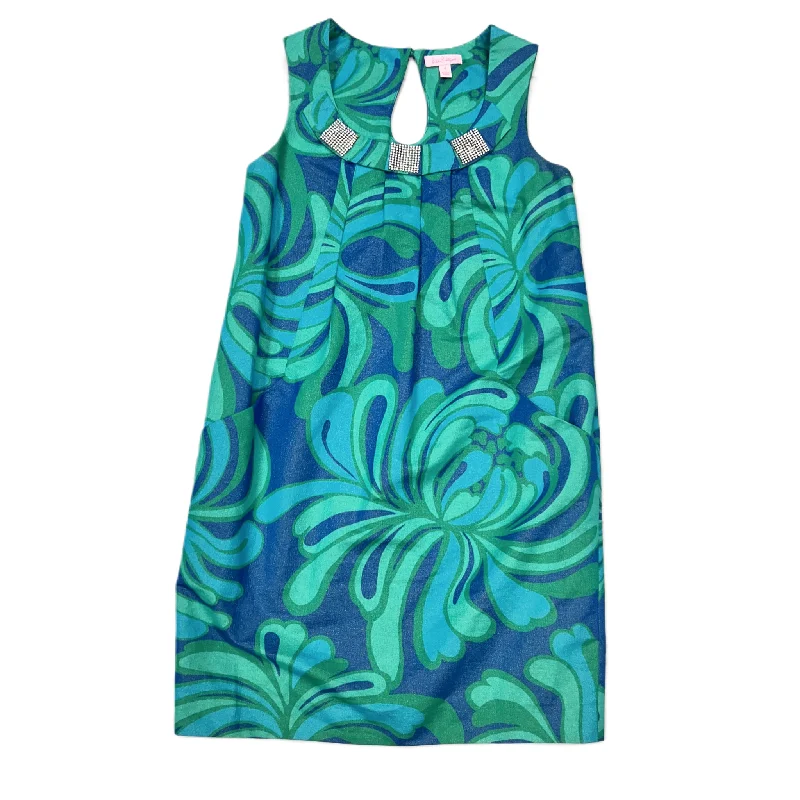 women's pastel dressesDress Designer By Lilly Pulitzer In Blue Green, Size: S