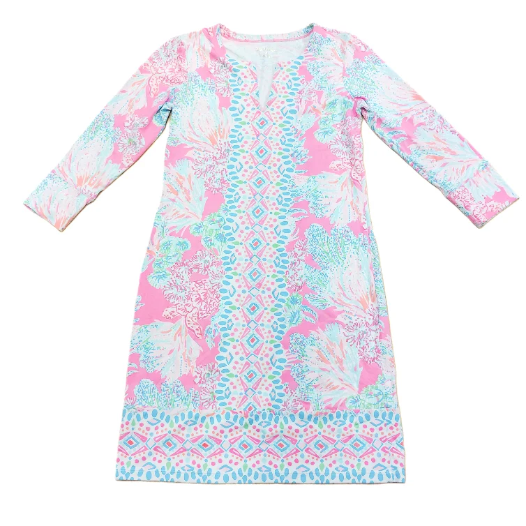 women's affordable dressesDress Designer By Lilly Pulitzer In Blue & Pink, Size: Xs