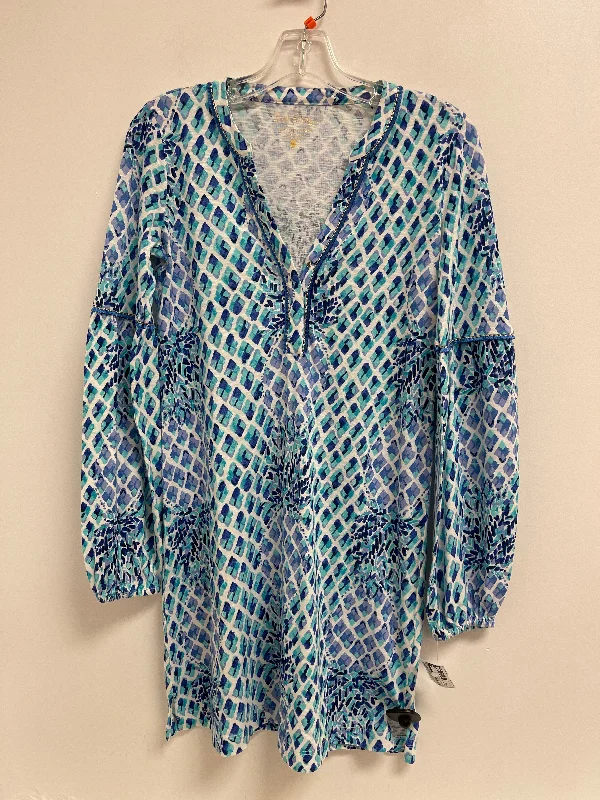 women's handmade dressesDress Designer By Lilly Pulitzer In Blue & White, Size: Xs