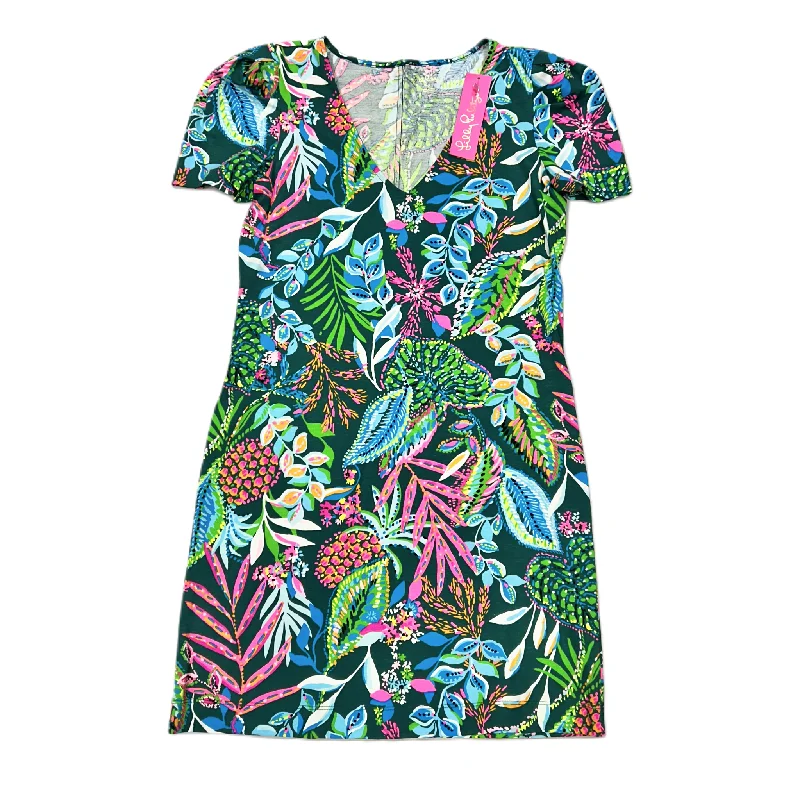 women's lightweight dressesDress Designer By Lilly Pulitzer In Green & Orange, Size: M