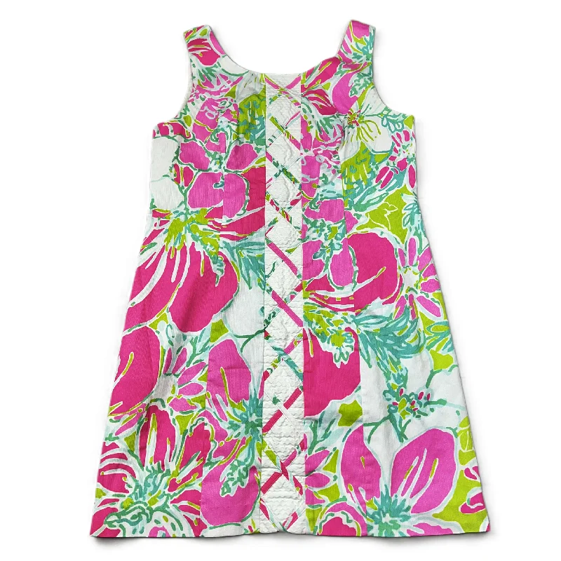 women's vacation dressesDress Designer By Lilly Pulitzer In Green & Pink, Size: M