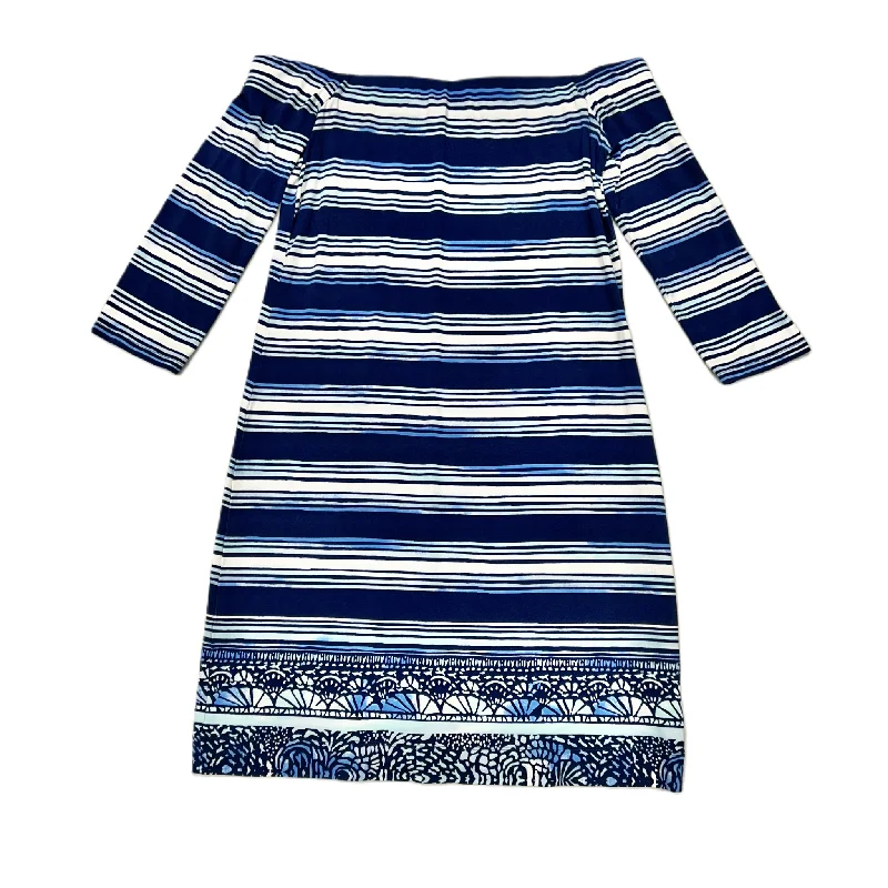 women's off-the-shoulder dressesDress Designer By Lilly Pulitzer In Striped, Size: S