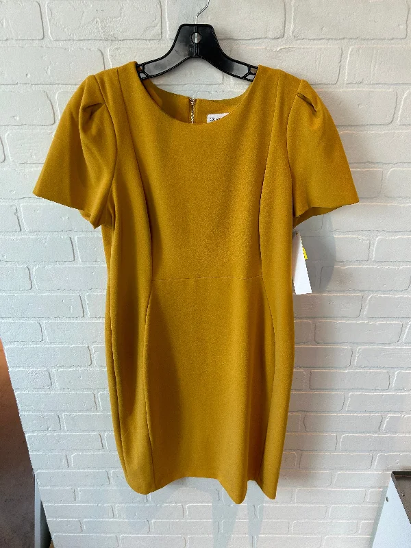 women's custom dressesDress Work By Calvin Klein In Yellow, Size: Xl