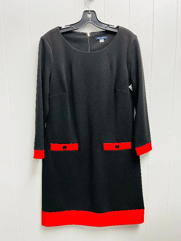 women's velvet dressesDress Work By Tommy Hilfiger In Black & Red, Size: 12