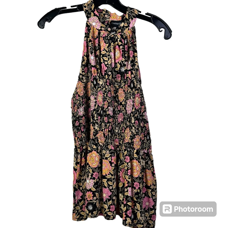 women's tops with sleeveless designsFloral Print Top Sleeveless Cynthia Rowley, Size L