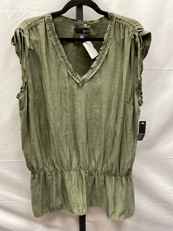 women's tops for those who seek both style and comfortGreen Top Sleeveless Ana, Size Xl