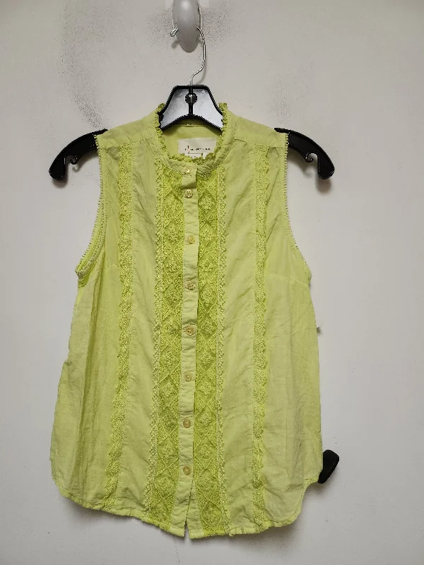 elegant women's topsGreen Top Sleeveless Anthropologie, Size Xs