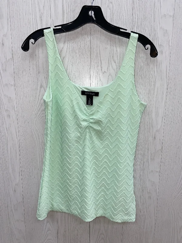 women's tops for picnics in the parkGreen Top Sleeveless Basic White House Black Market, Size S