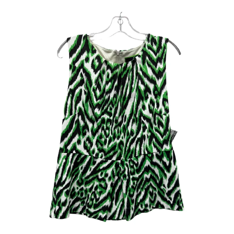 women's tops with asymmetrical designsGreen Top Sleeveless By C Wonder, Size: L