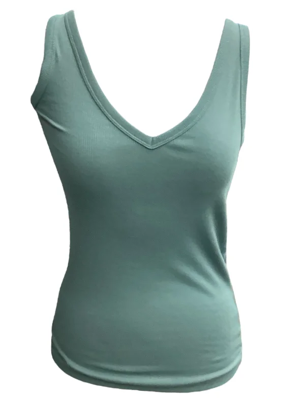 women's tops for those who love bold and vibrant colorsGreen Top Sleeveless Old Navy, Size S