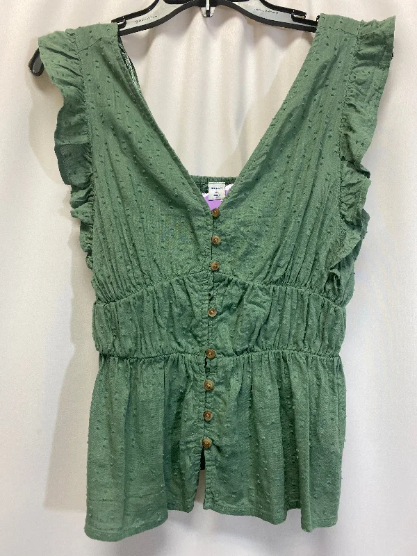 cozy women's tops for fall and winterGreen Top Sleeveless Old Navy, Size Xs