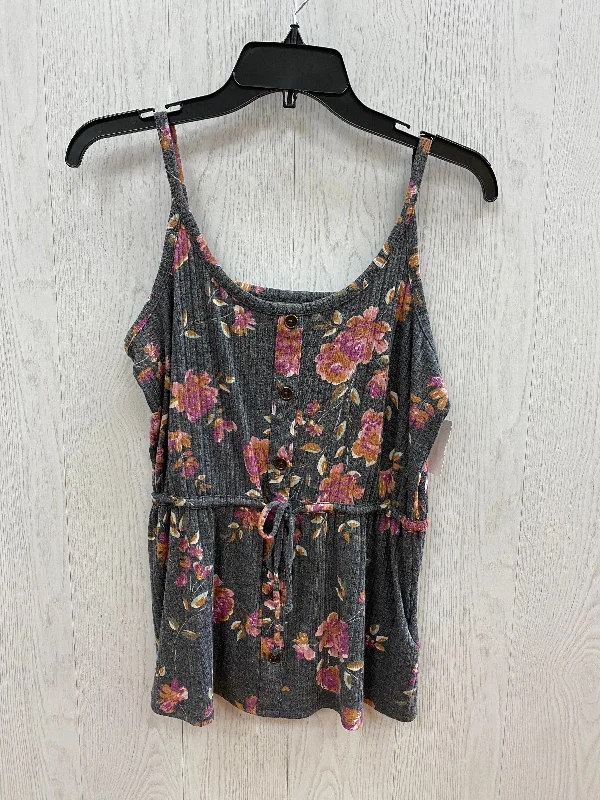 women's tops for those who love to mix and match prints and patternsGrey Top Sleeveless Maurices, Size S