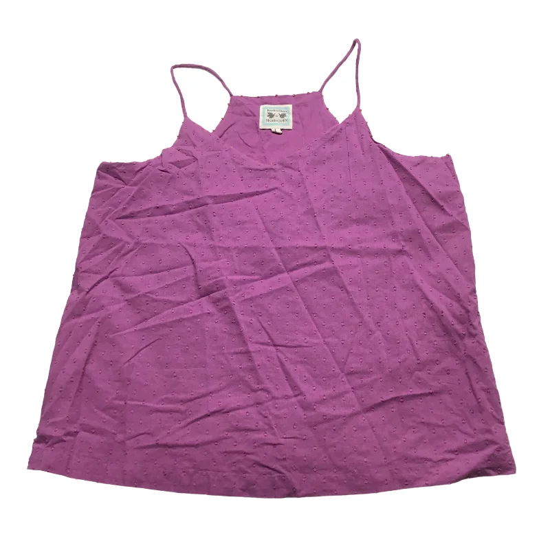 women's tops for those who want to create outfits that reflect their personal style and sense of fashionPurple Top Sleeveless Sigrid Olsen, Size L