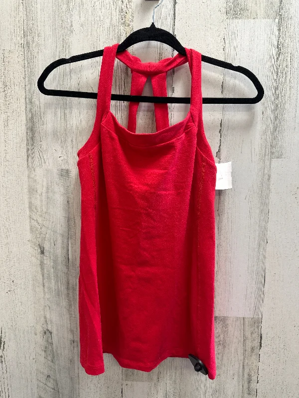 women's tops with lace-up frontsRed Top Sleeveless Kate Spade, Size S