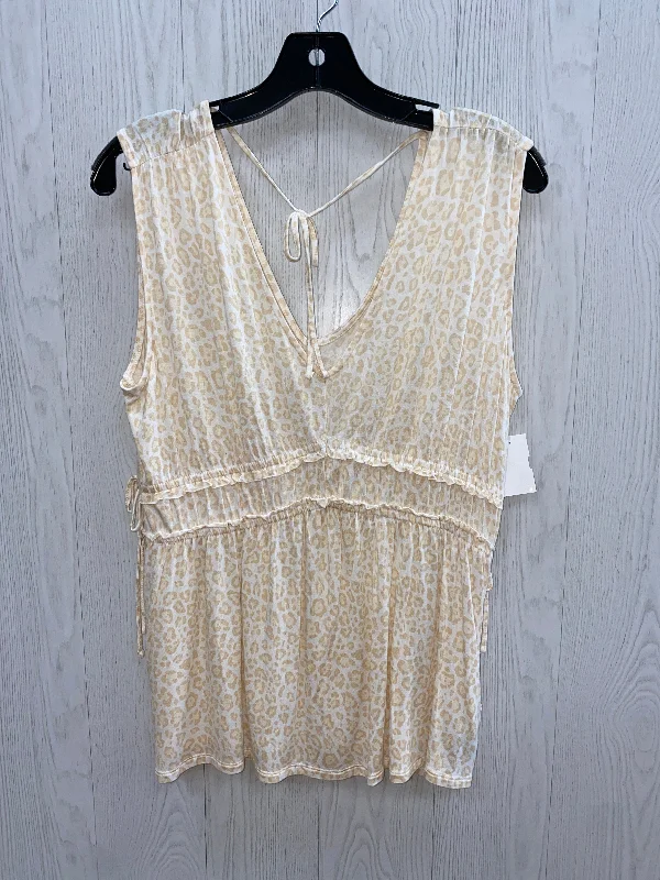 chic women's tops for everyday wearTan Top Sleeveless Maurices, Size M