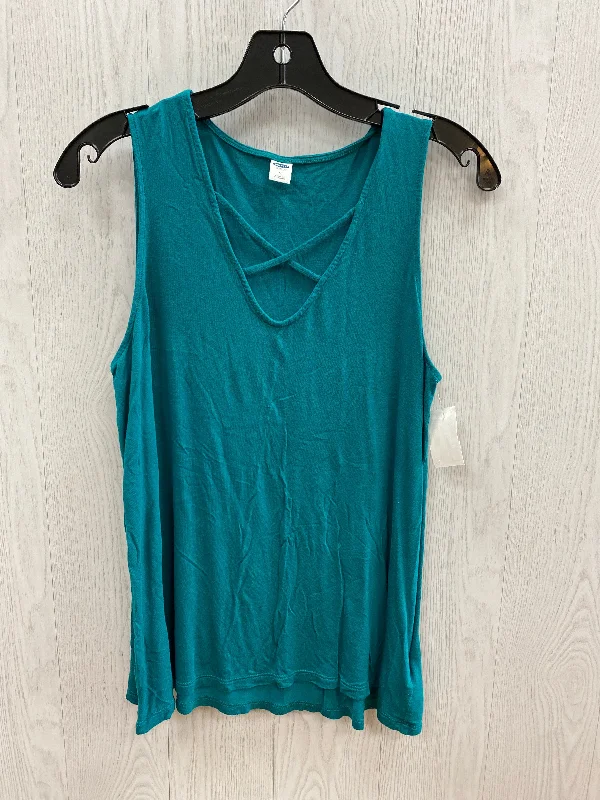 plus-size women's topsTeal Top Sleeveless Basic Old Navy, Size M