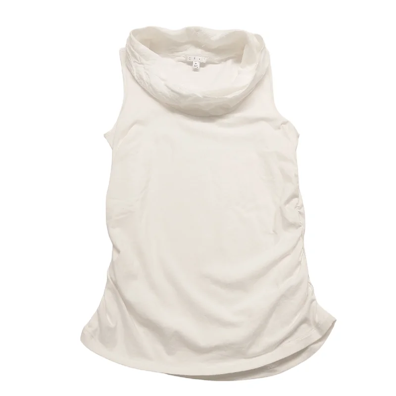 women's tops for relaxed weekendsWhite Top Sleeveless Cabi, Size M