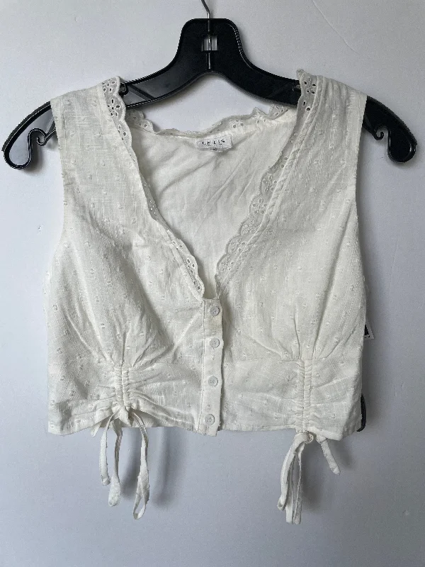 women's stylish topsWhite Top Sleeveless Le Lis, Size S