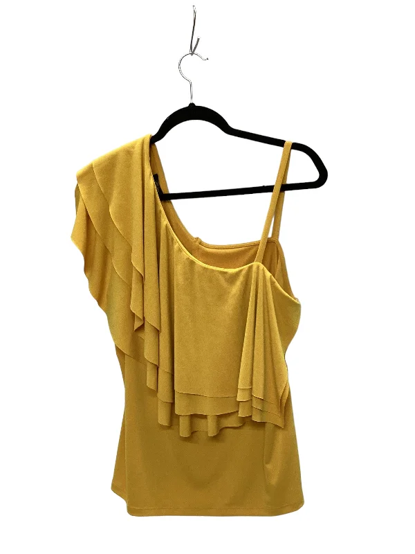 women's tops for those who want to stay cool and chic during warmer weatherYellow Top Sleeveless Cupio, Size Xl