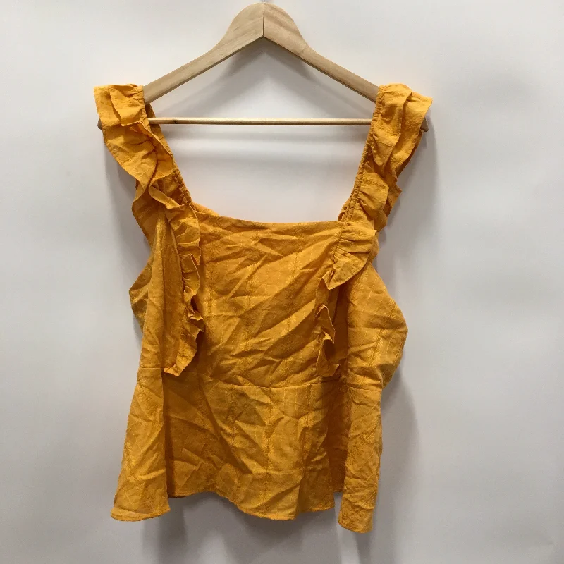 women's tops for those who want to add a touch of elegance and sophistication to their everyday wearYellow Top Sleeveless Lc Lauren Conrad, Size Xl