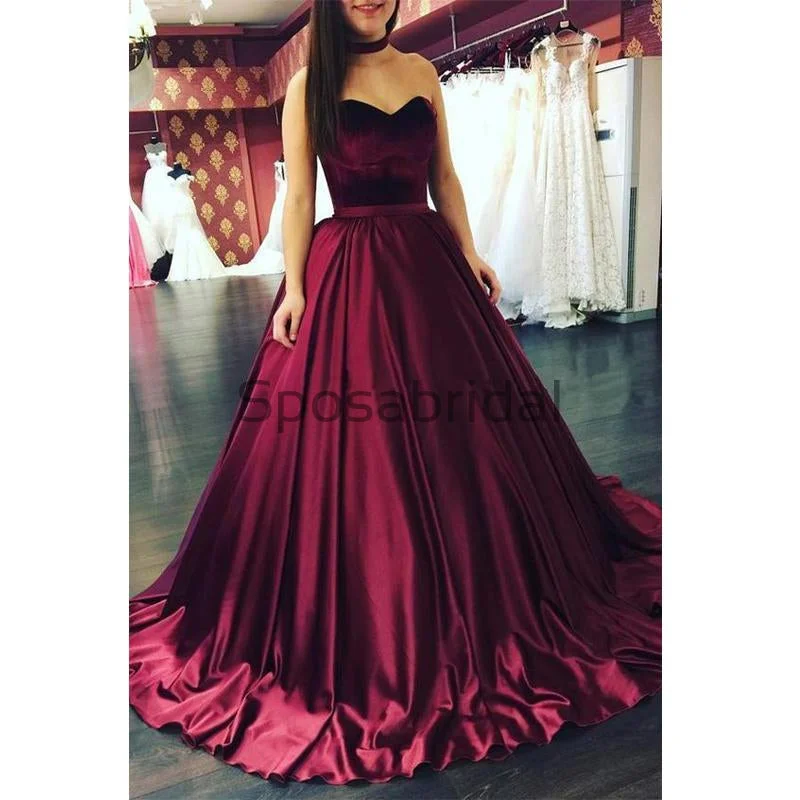 high-slit prom dressesA-line Strapless Sweetheart Elegant High Quality Affordable Prom Dresses, Prom Dress PD1810