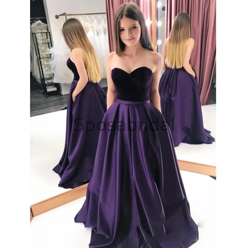 off-shoulder prom dressesA-line Strapless Sweetheart Elegant Purple High Quality Affordable Prom Dresses, Prom Dress PD1816