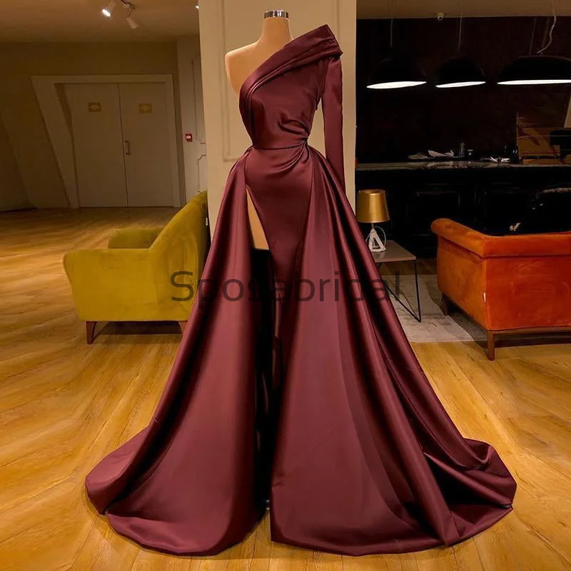 spaghetti strap prom dressesCheap One Shoulder Unique Long Fashion Prom Dresses PD2146