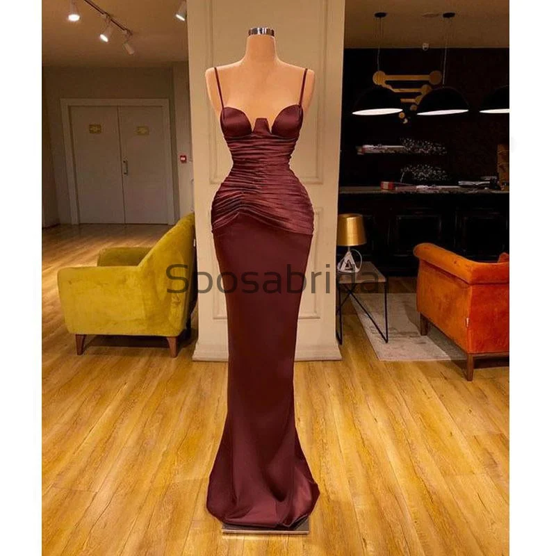 halter neck prom dressesCheap Simple Sexy Straps Mermaid Long Prom Dresses PD2148