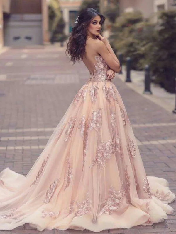 dark prom dressesSexy Pink V-neck Detachable Lace Open Back Side-slit Long Prom Dress, PD3223