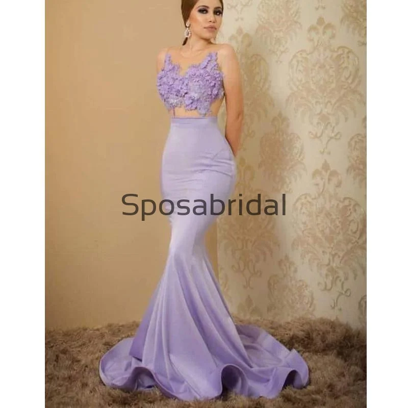 two-piece prom dressesMermaid Lilac Sleeveless Mermaid Elegant Formal Modest Prom Dresses, Prom Dress PD1892