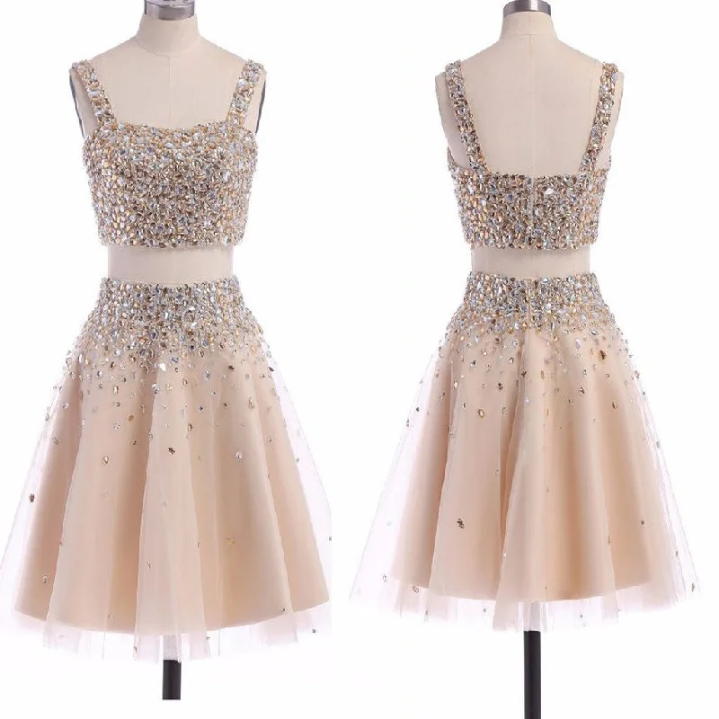 prom dress shopping tipsPopular  two pieces sparkly unique  homecoming prom gown dress,BD0098