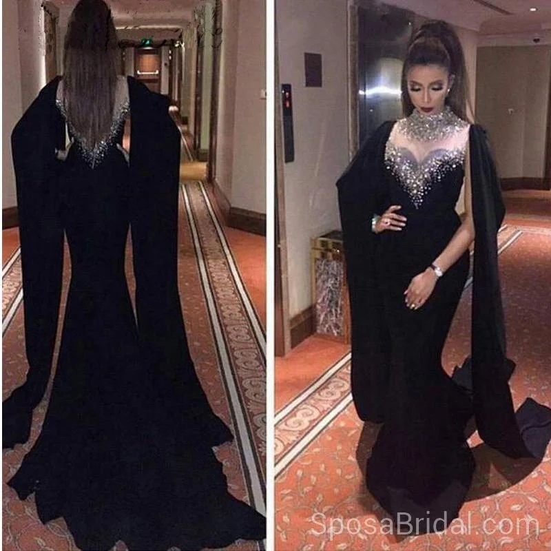 prom dresses with sheer overlaysUnique Design Mermaid  Sexy Elegant Modest Long High Quality Prom Dresses , PD1299