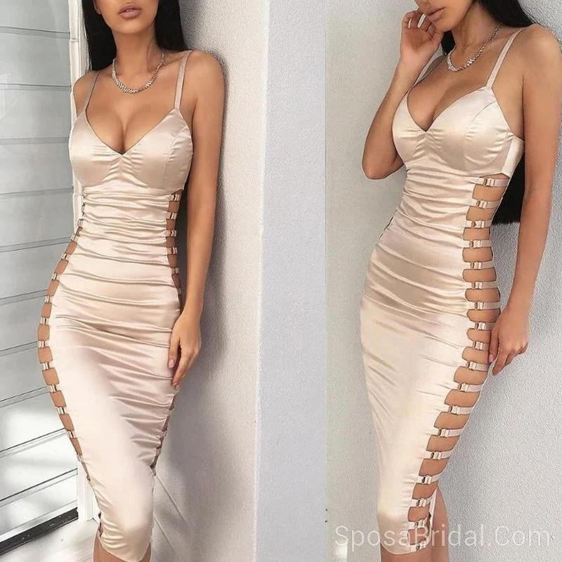 silk prom dressesUnique Design Short Mermaid  Sexy Elegant Modest Prom Dresses, Hot Dress online, PD1192